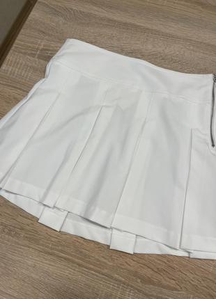 Bershka юбка белая 36 s на змейке6 фото