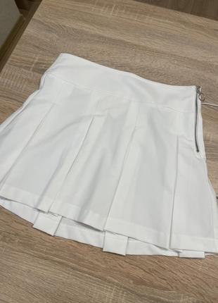 Bershka юбка белая 36 s на змейке3 фото