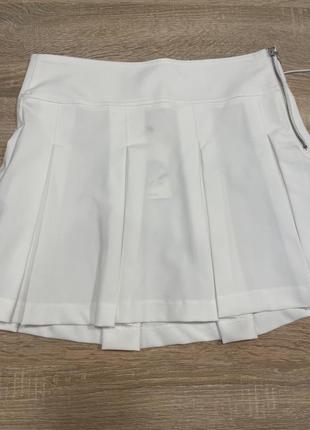 Bershka юбка белая 36 s на змейке4 фото