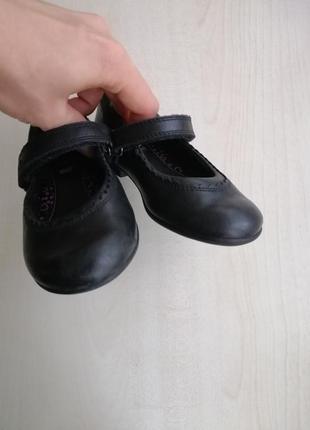 Кожаные туфли clarks р.7, 24.3 фото