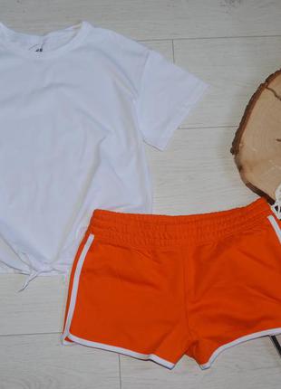 13-14 років 164 см h&m новий фірмовий набір комплект літній шорти футболка дівчинці