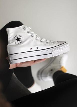 Converse високі жіночі кеди конверс білі7 фото