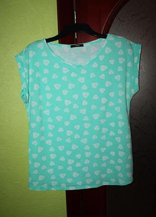 Женская футболка в сердечки, 18 евроразм, наш 52 от george, англия