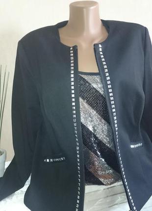 Элегантный пиджак кардиган из плотной ткани1 фото