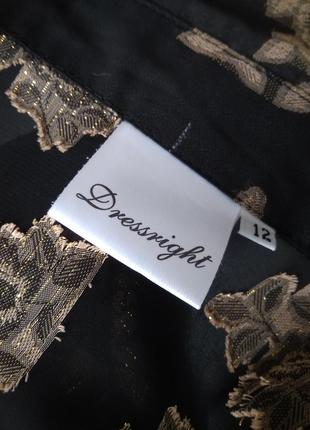 Блуза, нарядная, на черном золотистые розы, винтаж4 фото