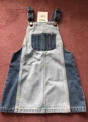 Джинсовый сарафан zara 3-4 года 104 см
