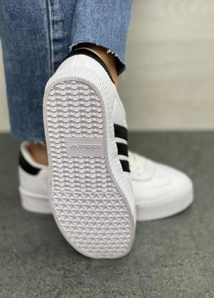 🔥женские кеды adidas originals sambarose w white/black7 фото