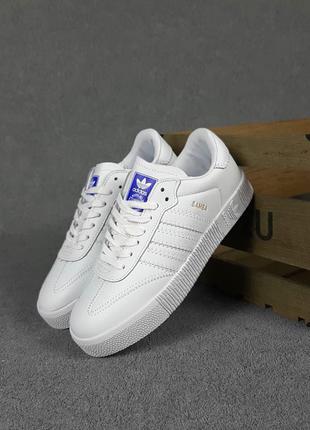 Женские кроссовки adidas samba белые2 фото