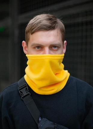 Теплий флісовий баф з затяжками жовтого кольори without 8048095