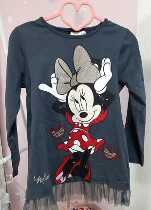 Реглан, туніка, кофточка disney для дівчинки 128