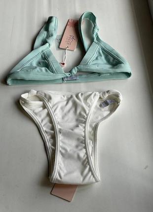 Комбінований купальник у рубчик від oh polly