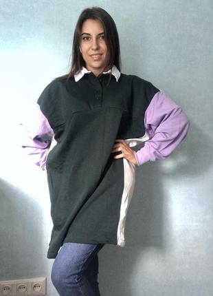 Длинный свитер с воротником, свитер платье missguided3 фото