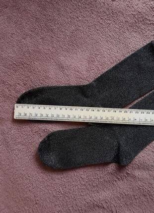 Шкарпетки люрекс чорні сріблясті ошатні нові. Розмір 38-405 фото