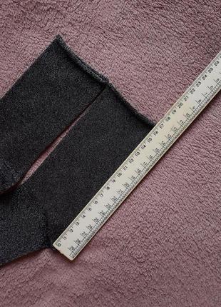 Шкарпетки люрекс чорні сріблясті ошатні нові. Розмір 38-404 фото