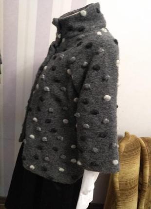 Шерстяной жакет пиджак пальто накидка кардиган кофта италия3 фото