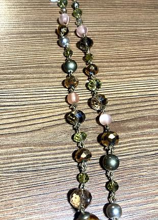 Бусы, колье, чешское стекло