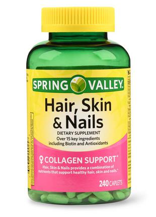 Американские капсулы для волос, кожи и ногтей hair, skin, nails от  spring valley1 фото