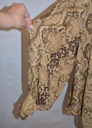 Блуза из плотного шифона с объемными рукавами "h&m"9 фото