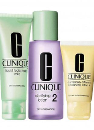 Набор clinique 3 step dry skin type 2