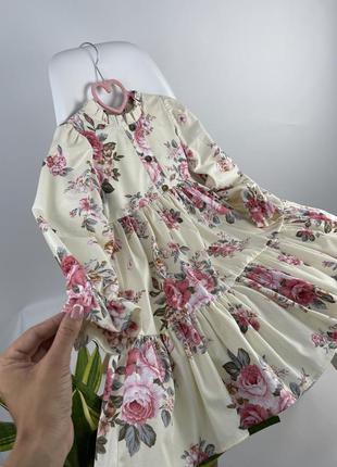 Пляття квітковий принт довгий рукав