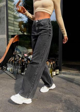 Джинсові штани палаццо жіночі кльош1 фото