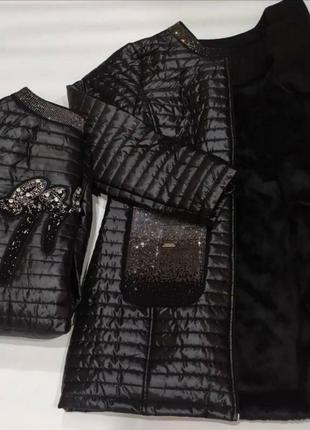 Бомбезная дэми куртка с мехом, люкс качество, размер хл, количество ограничено ⚠️