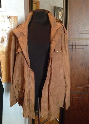 Куртка - ветровка под замшу, фасон френч, бренда atlas, р. 56-586 фото