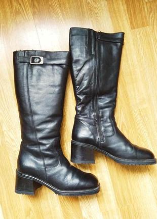 Женские кожаные сапоги g&k на натуральном меху