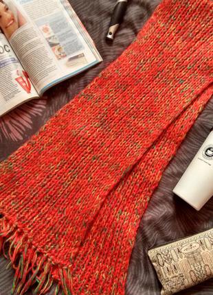 Яркий зимний шерстяной шарф.1 фото