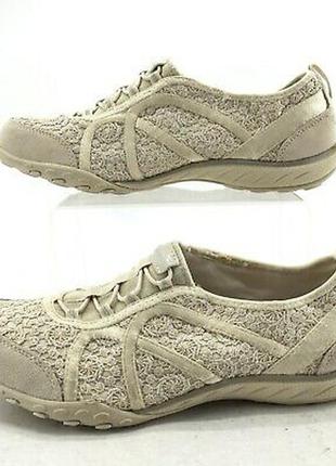 Кроссовки кружевная свадебная обувь skechers relaxed fit breathe easy sweet darling shoe.1 фото