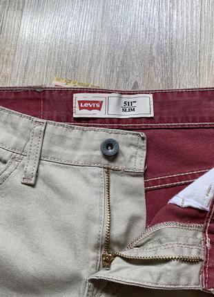 Мужские стрейчевые джинсы штаны levis 511 slim4 фото