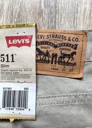 Мужские стрейчевые джинсы штаны levis 511 slim6 фото