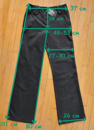 Нові брендові штани 100% натуральні 🌿 льон/коттон 🖤 з вимірами5 фото