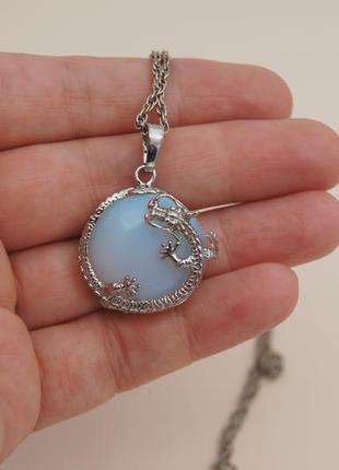 Подвес дракон с вставкой под лунный камень // сундук с сокровищами