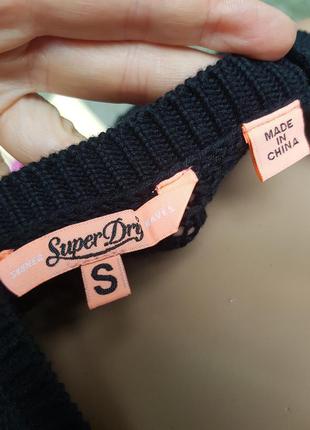 Ажурный вязаный джемпер с вырезами на плечах superdry3 фото