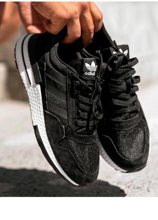 Кроссовки мужские adidas zx черные / кросівки чоловічі адидас адідас чорні кроссы