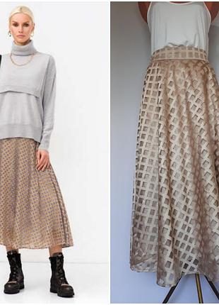 Бежевая юбка а- силуэта pita турция (размер 38-40э)