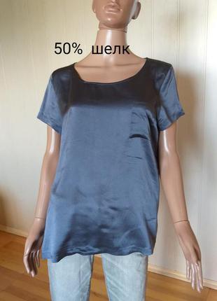 Шёлковая блуза esqualo со спинкой из вискозы размер ml1 фото