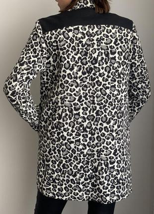 Пальто укорочённое тренч в леопардовом принте vila пальто з принтом прямого крою4 фото