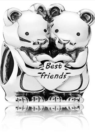 Шарм мишки винтаж пандора pandora серебро 925