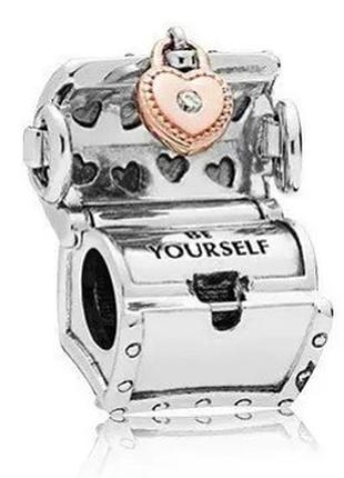 Шарм сундук  серебро 925 винтаж на браслет