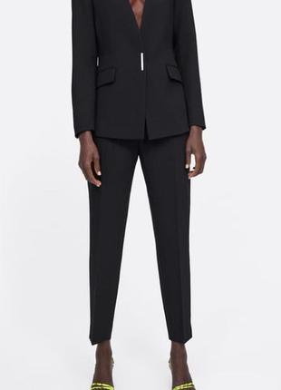 Zara плотные базовые высокие чёрные брюки есть нюанс!