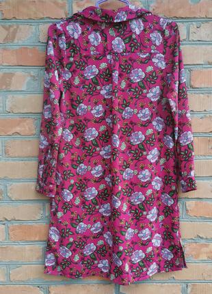 Роскошное платье - рубашка в цветочный принт3 фото