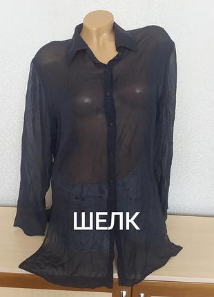 Шелковая рубашка, туника pancaldi&b, италия, оригинал