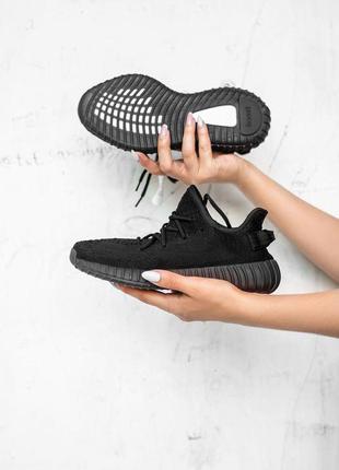 Кросівки чоловічі adidas yeezy 350 v2 чорні / кросівки чоловічі адідас адідас ізі чорні кроси2 фото