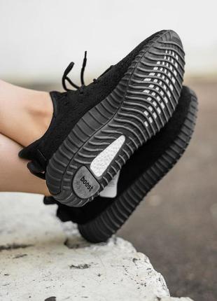 Кросівки чоловічі adidas yeezy 350 v2 чорні / кросівки чоловічі адідас адідас ізі чорні кроси10 фото