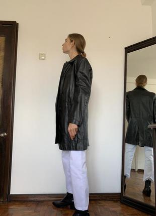 Кожаный удлинённый пиджак люкс бренду nicole farhi оригинал3 фото