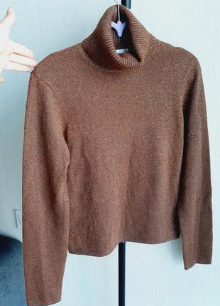 Красивейший свитер водолазка из кашемира с люриксовой нитью bloomingdale's размер xs-s4 фото