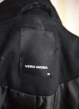 Куртка жіноча, тренч двобортний, короткий плащ жіночий vero modа, чорний р. м, італія9 фото