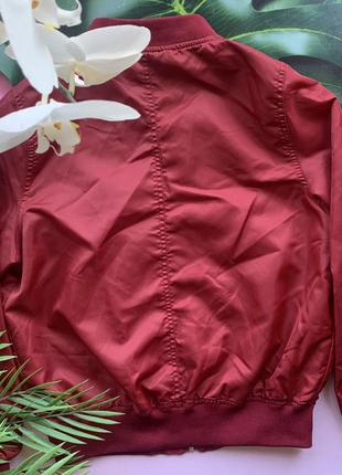 📍красная весенняя женская ветровка/лёгкая куртка цвета бургунди/красный бомбер📍5 фото
